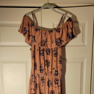 Lidy Pink Floral Maxi Dress